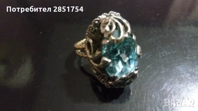Старинен посребрен пръстен с опал , снимка 7 - Антикварни и старинни предмети - 31473843