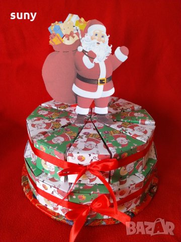 Картонена торта за Коледа, снимка 1 - Коледни подаръци - 31104703