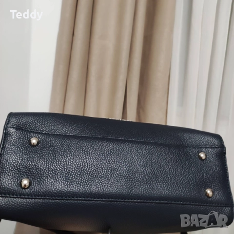 Маркова синя кожена чанта Wittchen, естествена кожа, снимка 8 - Чанти - 52654798