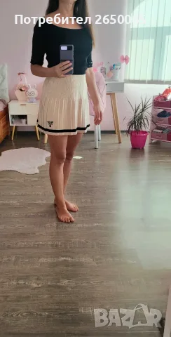 Нова орг.пола PRADA с блузка плетиво!, снимка 5 - Поли - 56092718