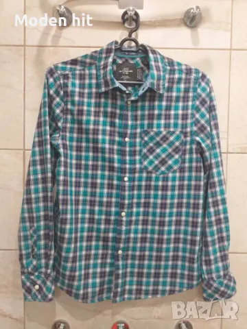 H&M памучна карирана риза за момче, размер 146 см.