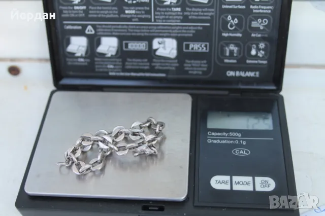 Дамска сребърна гривна , снимка 5 - Гривни - 50380241