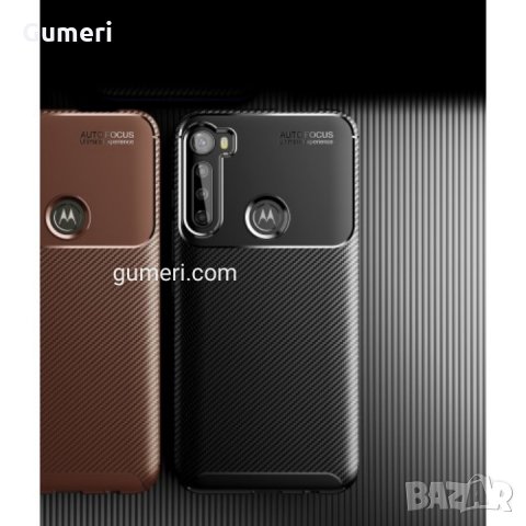Motorola Moto One Fusion Plus Карбонов удароустойчив гръб , снимка 8 - Калъфи, кейсове - 30459876