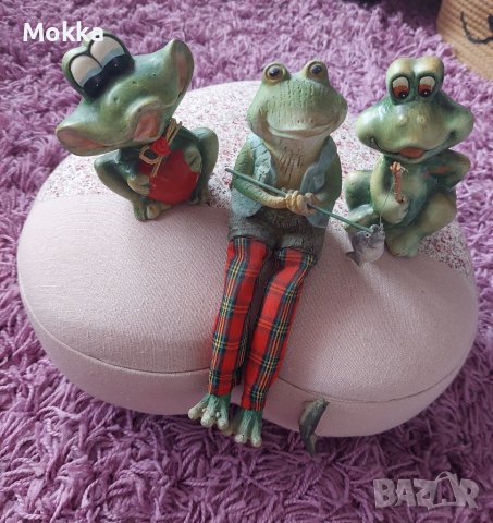 Семейство керамични жаби, снимка 4 - Декорация за дома - 40616895
