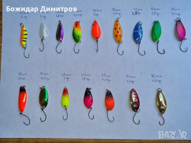Блесни за кефал и пъстърва , снимка 2 - Такъми - 32866900