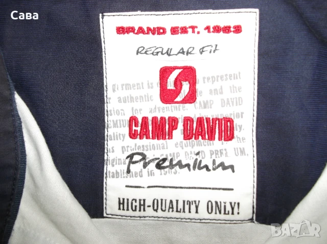 Ризи CAMP DAVID  мъжки,Л-ХЛ  /бяла,зелено каре/, снимка 6 - Ризи - 39049233