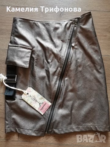 Кожена пола Negative PAUSE JEANS , снимка 1