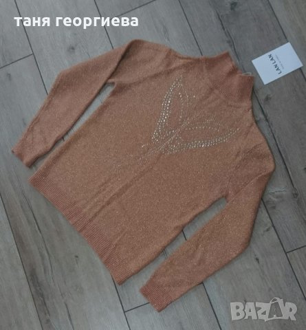 нежна блузка с ламе, снимка 3 - Блузи с дълъг ръкав и пуловери - 30207786