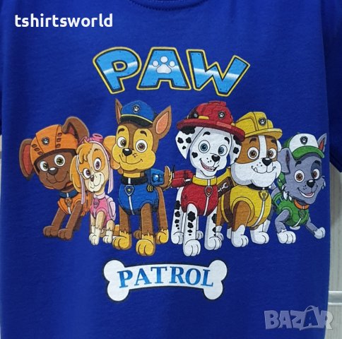 Нова детска тениска с дигитален печат PAW Patrol (Пес патрул) в цвят ротманс, снимка 7 - Детски тениски и потници - 37355434