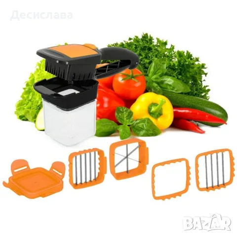 Мултифункционално ренде за плодове и зеленчуци 5 в 1 Genius Nicer Dicer, снимка 5 - Други - 48915306