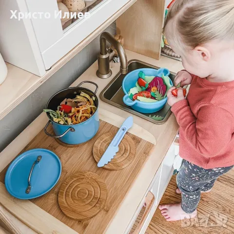 Детски готварски комплект за салата купа със зеленчуци, снимка 3 - Други - 49402826
