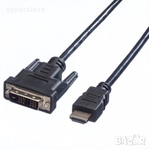 Кабел DVI към HDMI Digital One SP01216 Черен, 2м DVI-D 18+1 to HDMI 2K Full HD M/M, снимка 3 - Кабели и адаптери - 31357877
