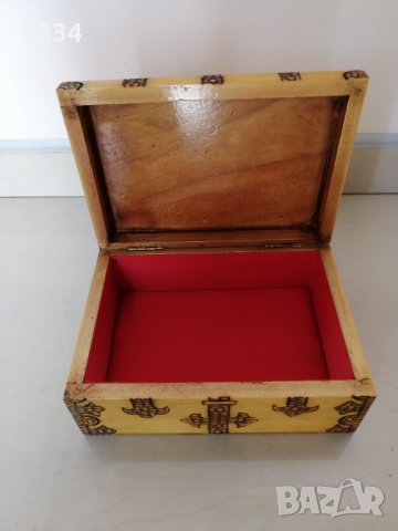 Дървена кутия 19 x 13.5 h 9 cm. , снимка 2 - Други стоки за дома - 37228332