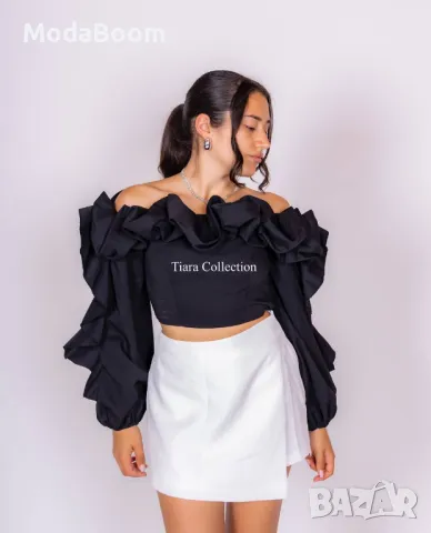 Дамски черен топ , снимка 5 - Корсети, бюстиета, топове - 48077129