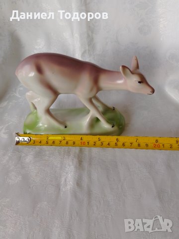 Стара Българска  Порцеланова Фигура - Сърна - с Маркировка, снимка 11 - Статуетки - 42224185
