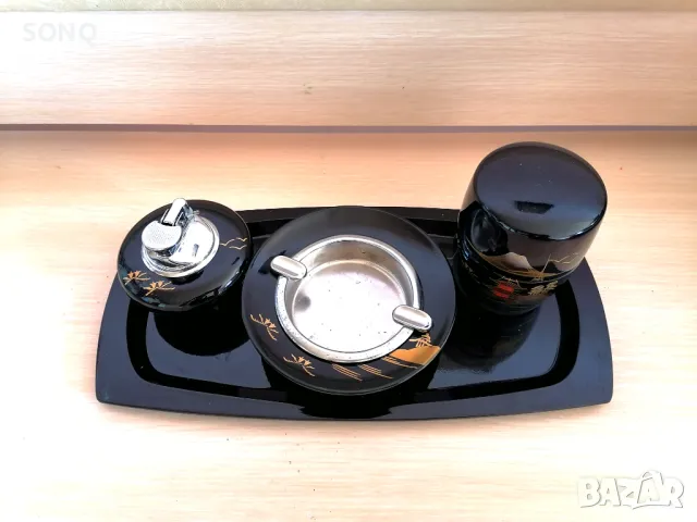 Страхотен Стар Японски Сет За Пушене-1970г., снимка 2 - Антикварни и старинни предмети - 49615569