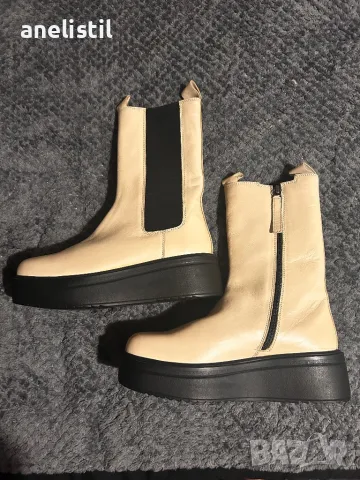 Боти естествена кожа Dune London, снимка 2 - Дамски боти - 48492978