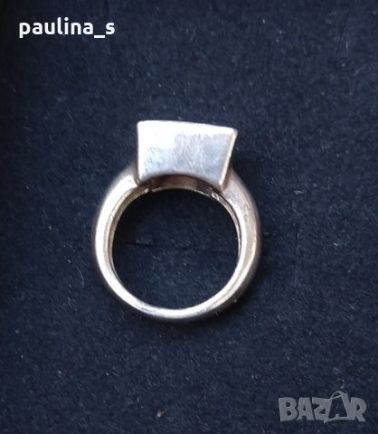 Масивен сребърен пръстен проба 925 Житен клас със седеф, снимка 6 - Пръстени - 29210840