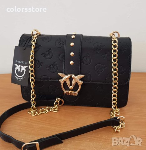 Луксозна Черна чанта Pinko/SG56P, снимка 5 - Чанти - 32045665
