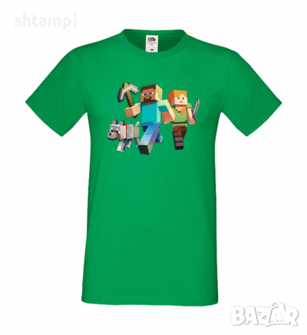 Мъжка тениска майнкрафт Minecraft 1,Minecraft,Игра,Забавление,подарък,Изненада,Рожден Ден., снимка 7 - Тениски - 36494957