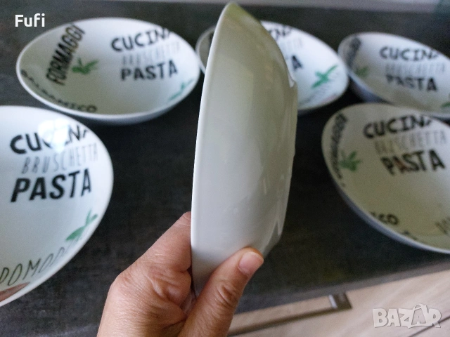 11 евро , за 6 броя нови чинии, дълбоки С етикет, порцелан, 700 мл вместимост , снимка 2 - Чинии - 53259596