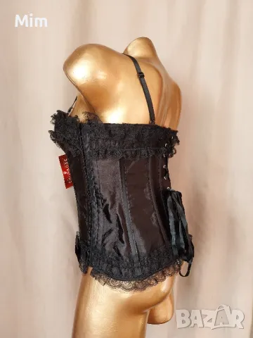 ХL Черен сатенен корсет , снимка 4 - Корсети, бюстиета, топове - 48373990