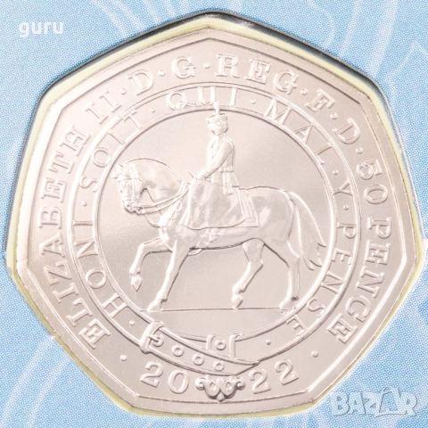 МОНЕТА ОТ 5 ПЕНСА – КРАЛИЦА ЕЛИЗАБЕТ II- КРАЛСКИ МОНЕТЕН ДВОР 2022г. ПЛАТИНЕН ЮБИЛЕЙ, снимка 4 - Нумизматика и бонистика - 52576871