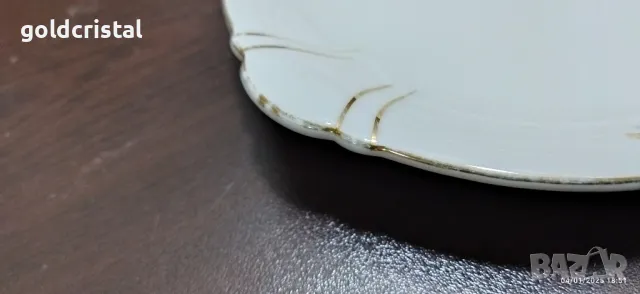 Старинен порцелан плато елипса , снимка 3 - Антикварни и старинни предмети - 48552810