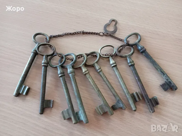 старинни бронзови ключове ключета, снимка 2 - Антикварни и старинни предмети - 47914242