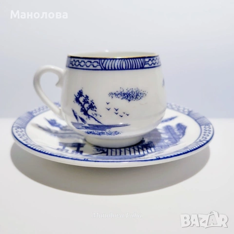 Колекционерска порцеланова чаша с чинийка, снимка 3 - Други ценни предмети - 53128082