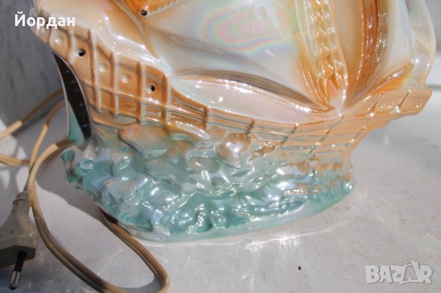 Немска порцеланова лампа кораб 1930 година, снимка 3 - Колекции - 38709333