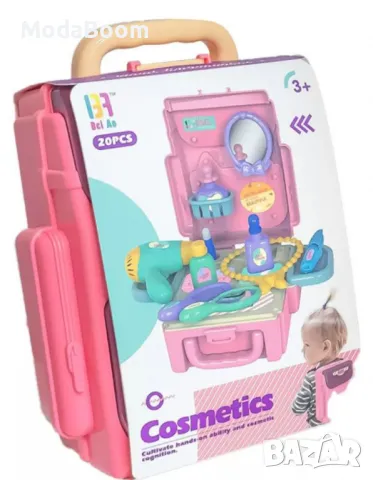 Мини козметична раница играчка за грим 20 части за момичета, снимка 4 - Кукли - 48452234