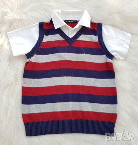 Пуловер - риза George 3-4 години , снимка 1