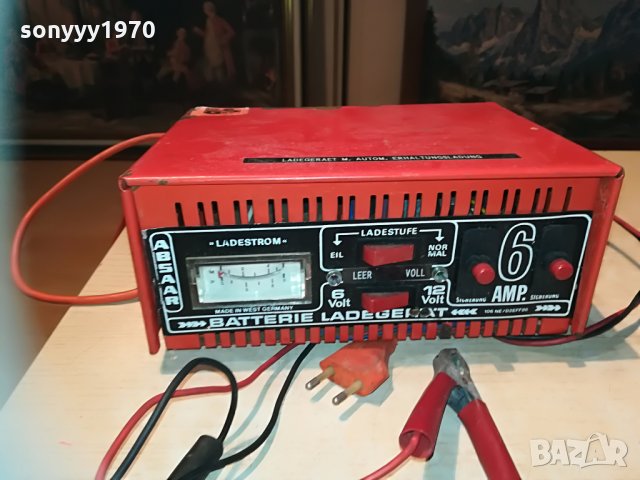 ABSАAR=charger 12/6v made in west germany-6 ампера, снимка 4 - Аксесоари и консумативи - 29946935
