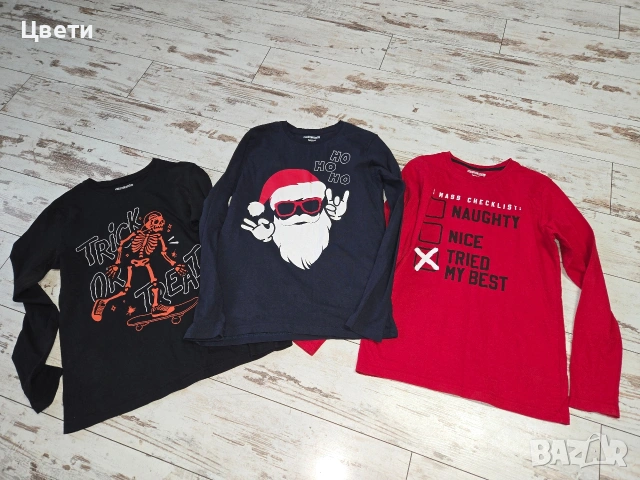 Лот от три блузи Коледа и Хелуин 146-152см.