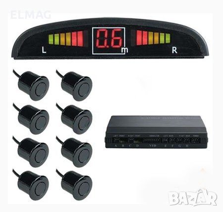 ПАРКТРОНИК с 8 ДАТЧИКА И LED ДИСПЛЕЙ и ЗВУКОВА СИГНАЛИЗАЦИЯ, снимка 8 - Аксесоари и консумативи - 31380781