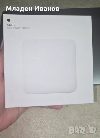 Захранващ адаптер Apple USB-C 61W - MRW22ZM/A, снимка 8 - Лаптоп аксесоари - 48217907
