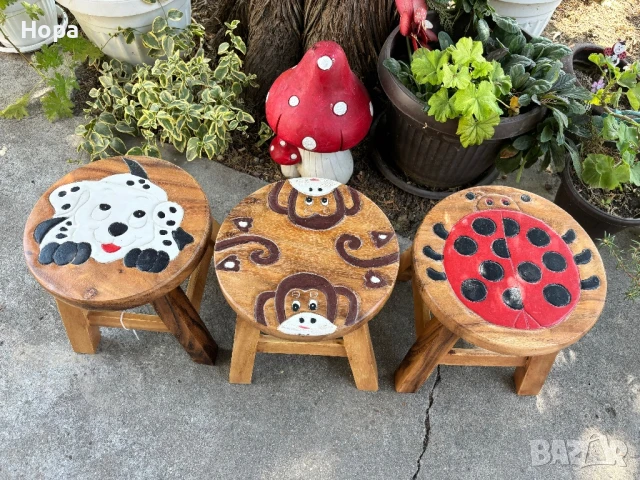 Столче /Табуретка от тиково дърво, снимка 14 - Декорация за дома - 40635580