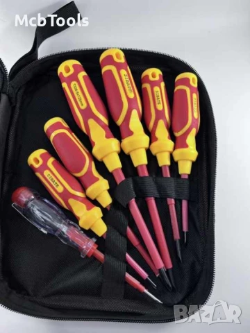 Отверки електричарски 7бр комплект, снимка 3 - Отвертки - 50880042