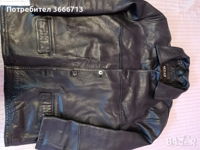 Мъжко кожено яке-сако, снимка 6 - Якета - 46656556