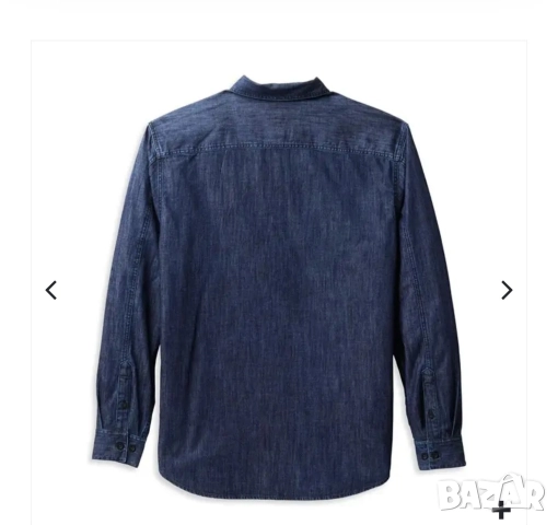 Страхотна мъжка дънкова риза HARLY DAVIDSON, размер XL, снимка 2 - Ризи - 52800667