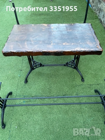 Градински основи за пейки и маса