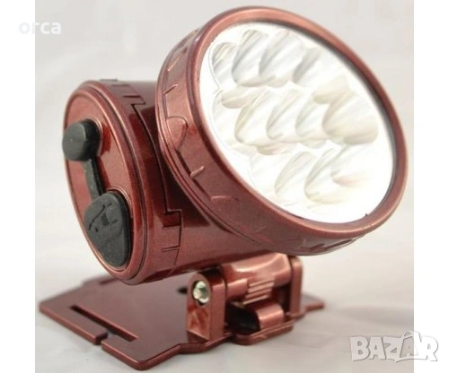 Челник акумулаторен с 13 LED диода за къмпинг риболов и туризъм, снимка 2 - Такъми - 53913944