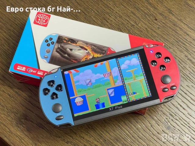 Преносима игрова конзола Game Boy, 4,3" Дисплей, 20000 Вградени игри, 20Х10Х2см, Червен/син, снимка 3 - Други игри и конзоли - 53893900