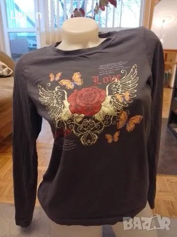 Блузка в тъмно сиво, снимка 2 - Блузи с дълъг ръкав и пуловери - 48162409