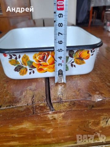 Стара емайлирана кутия за храна #8, снимка 6 - Други ценни предмети - 52171137