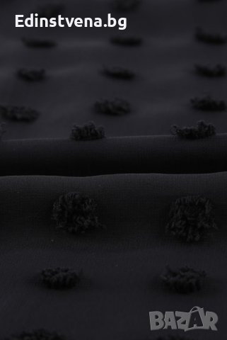 Елегантен дамски топ в черно с принт на точки, снимка 7 - Корсети, бюстиета, топове - 39705756