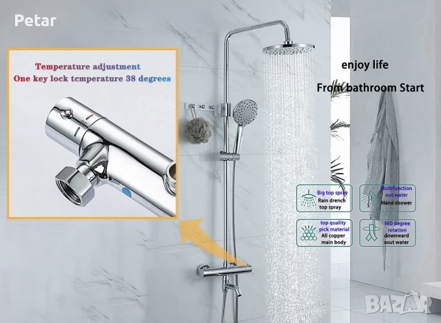 Душ Система Термостатна с Телескопична Пита (Нова)