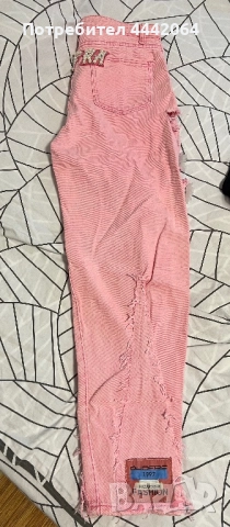 Бебешко розово дънки на Джофра, снимка 2 - Дънки - 51880452