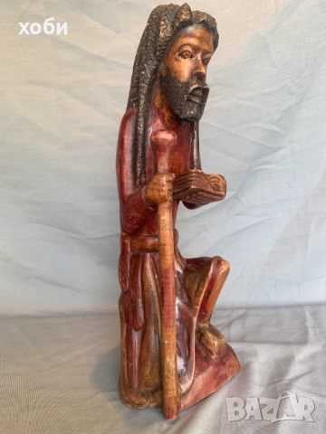 ДЪРВЕНА РЕЗБОВАНА СТАТУЯ, снимка 1